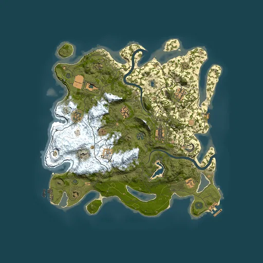Rust map seed 855848901, 4000x4000m top-down preview