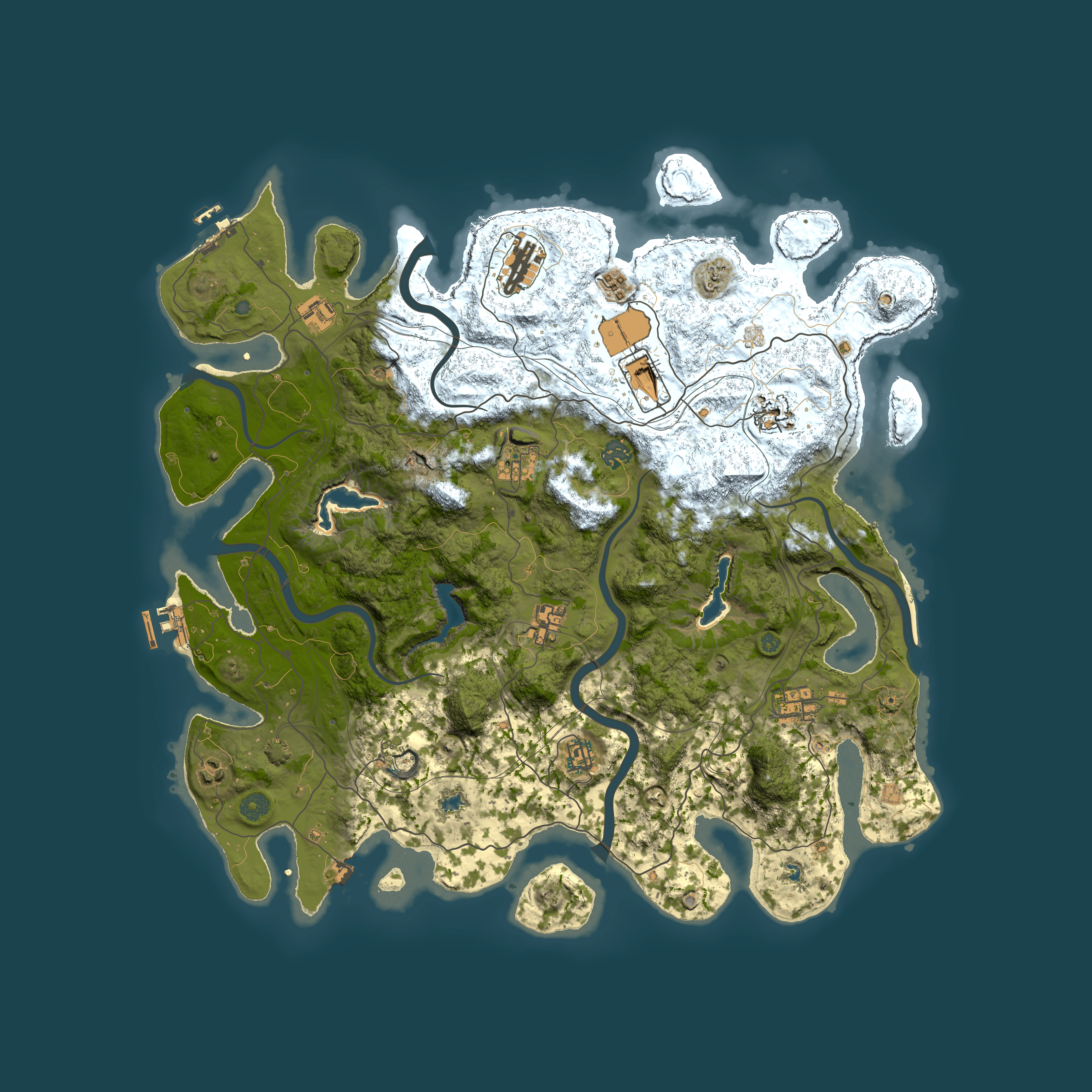 Full top-down render of Rust map seed 1530226108, 4500x4500m