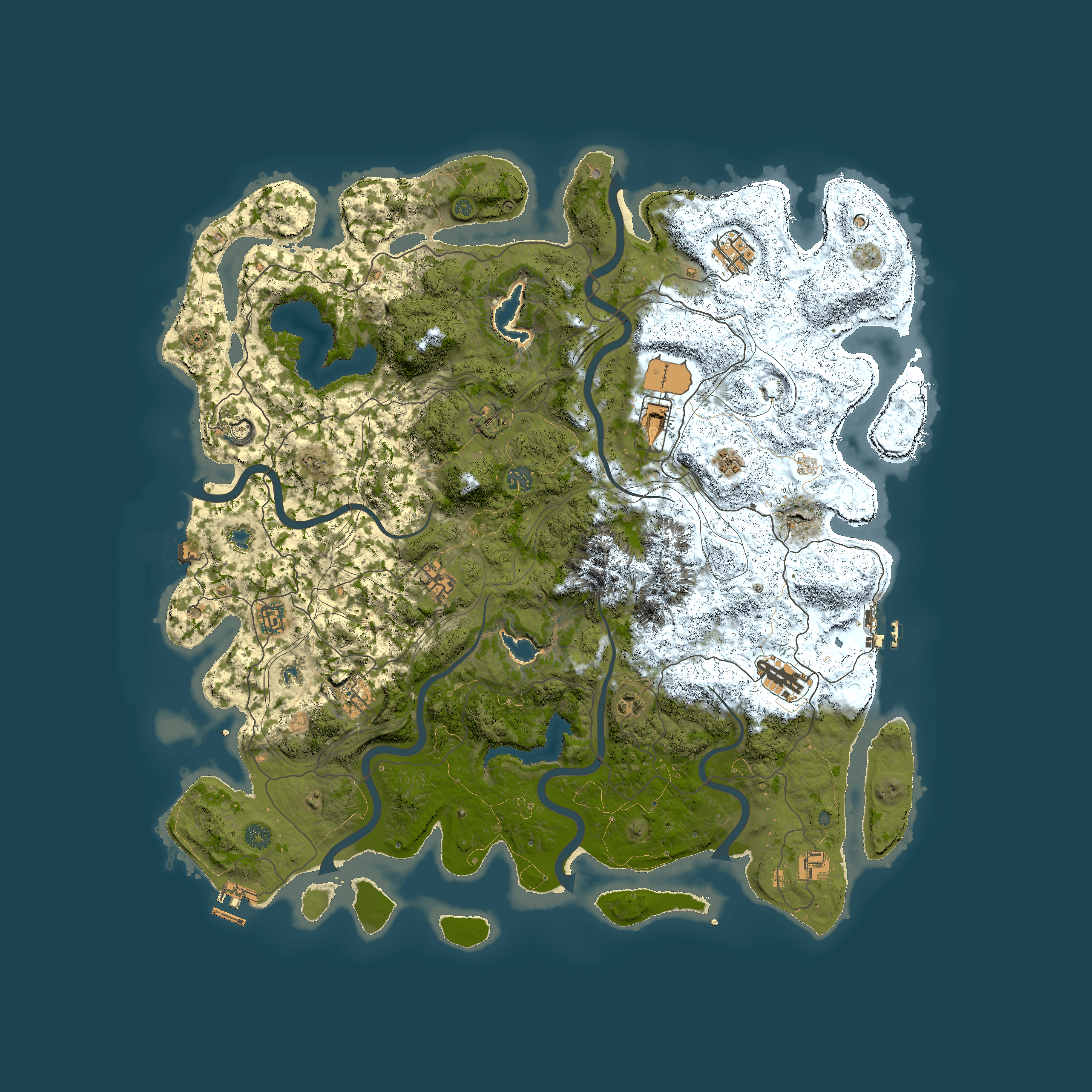 Full top-down render of Rust map seed 325386946, 5000x5000m