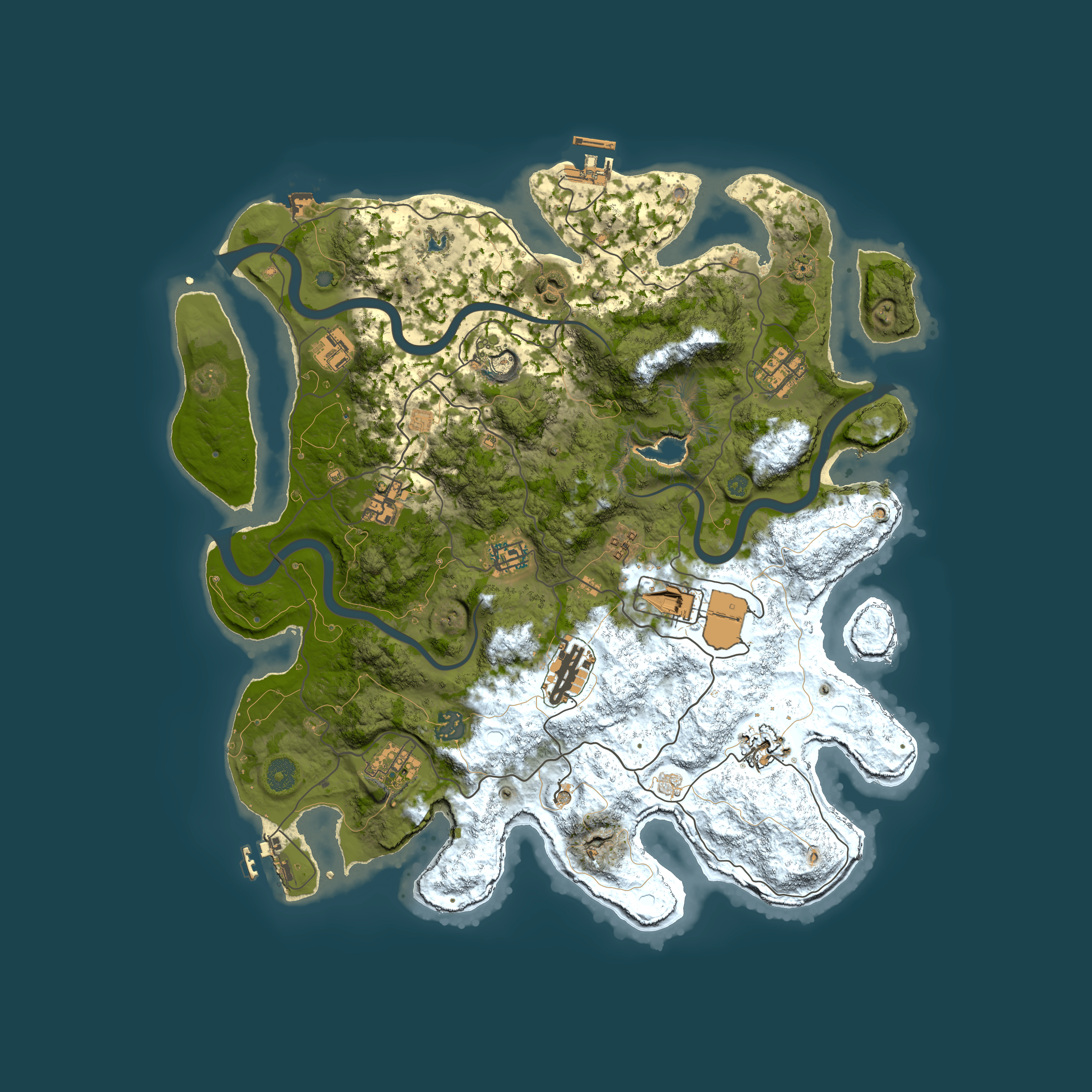 Full top-down render of Rust map seed 584719317, 4000x4000m