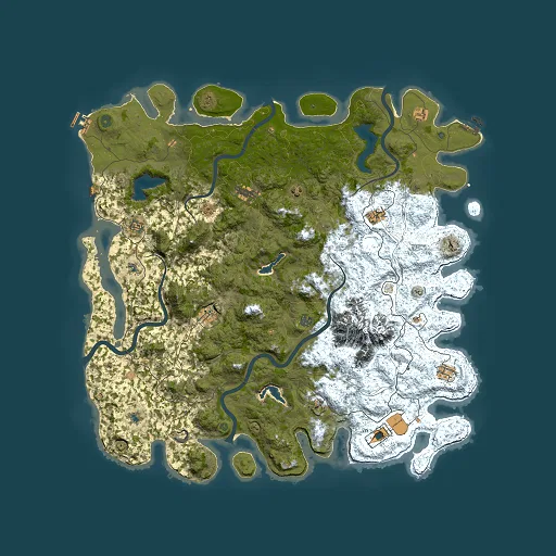 Rust map seed 945649535, 5500x5500m top-down preview