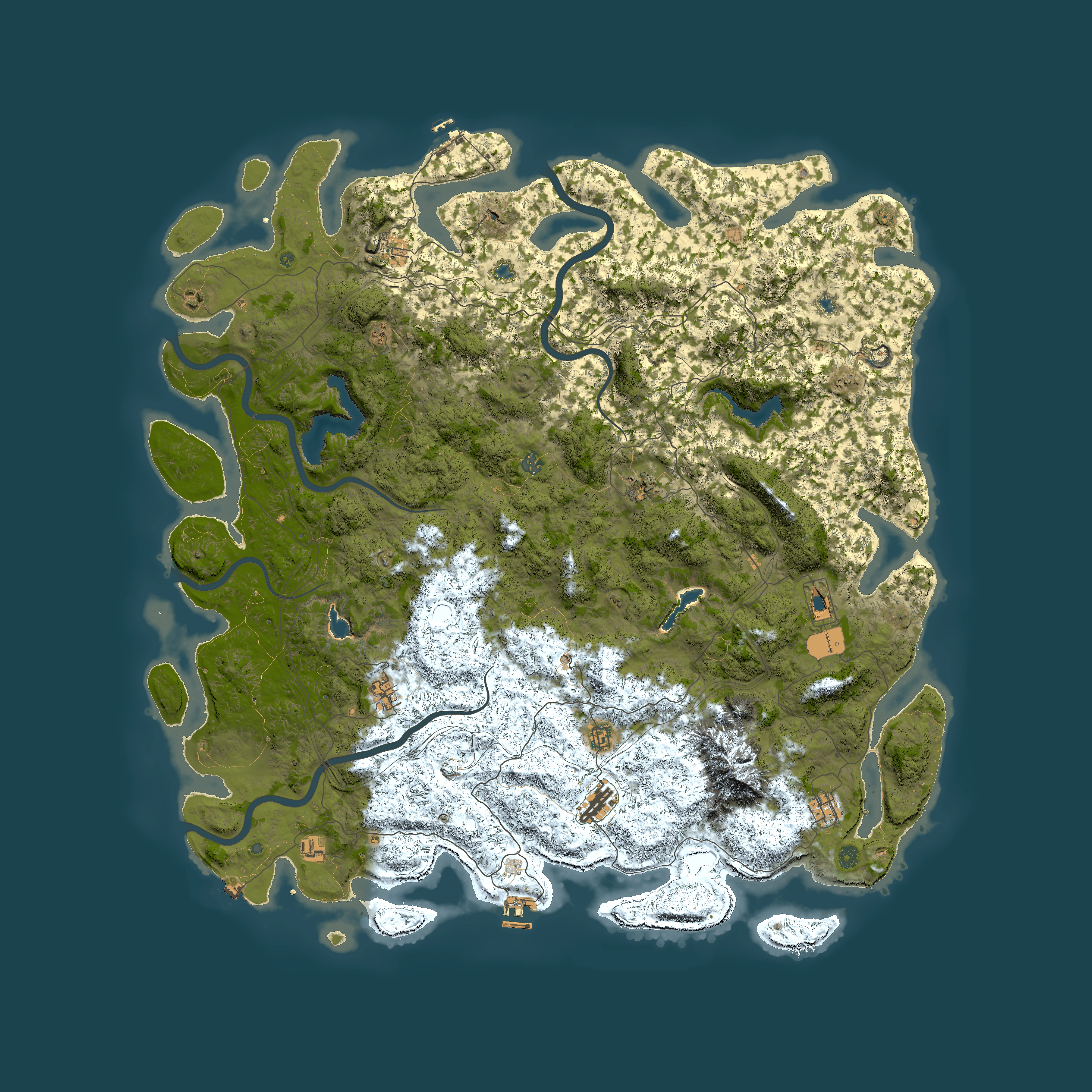 Full top-down render of Rust map seed 1938931830, 6000x6000m