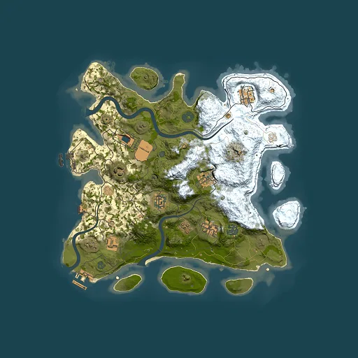 Rust map seed 735971568, 3500x3500m top-down preview
