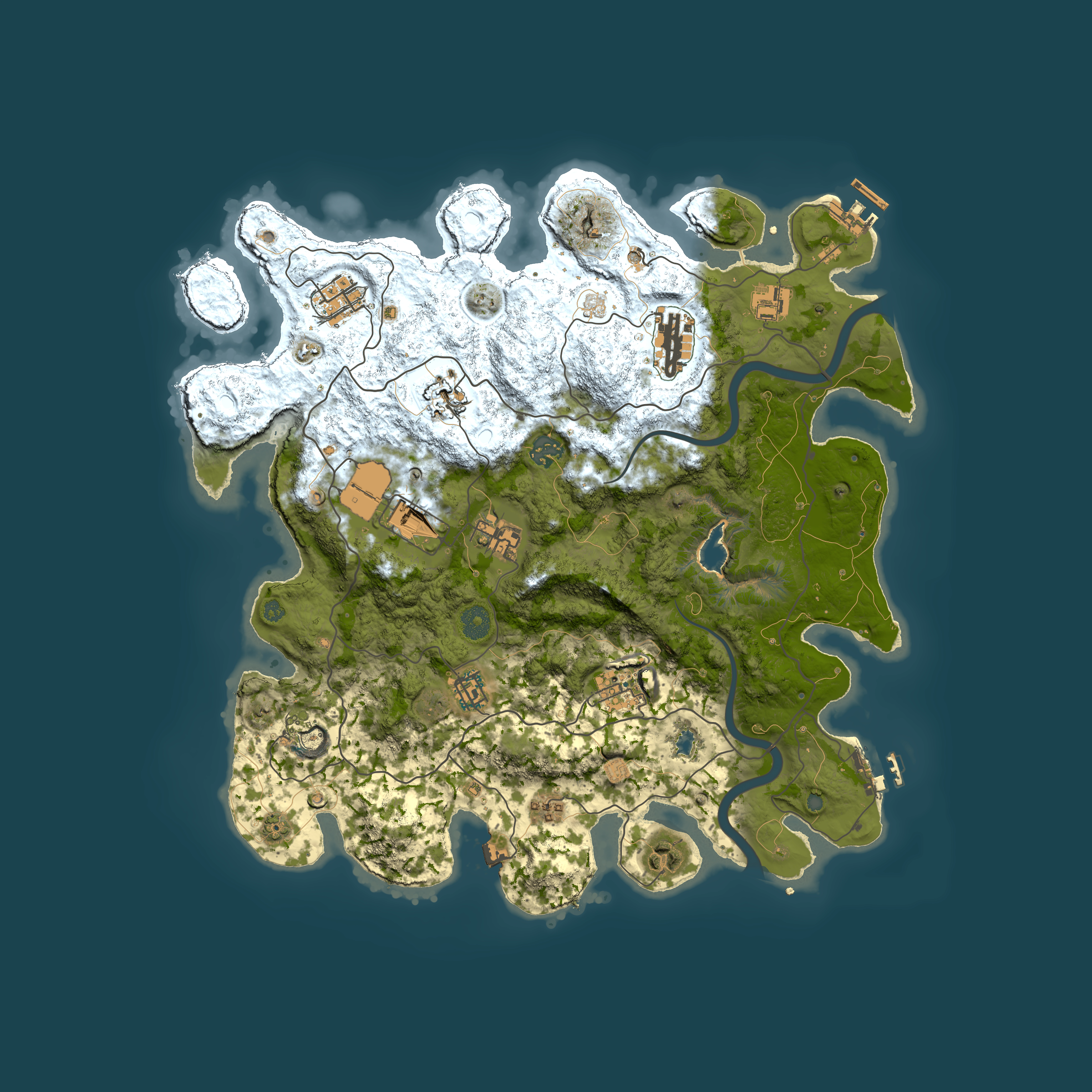 Full top-down render of Rust map seed 1824678726, 4000x4000m