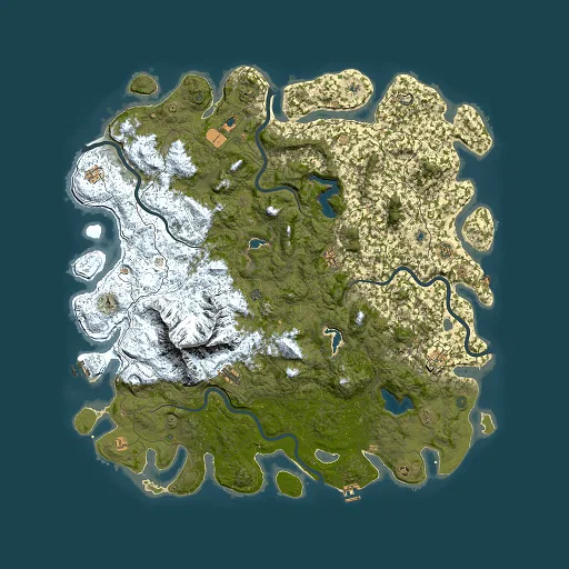 Rust map seed 371446499, 6000x6000m top-down preview
