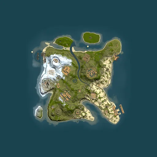 Rust map seed 21273454, 2500x2500m top-down preview