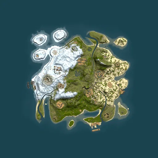 Rust map seed 374672198, 3000x3000m top-down preview