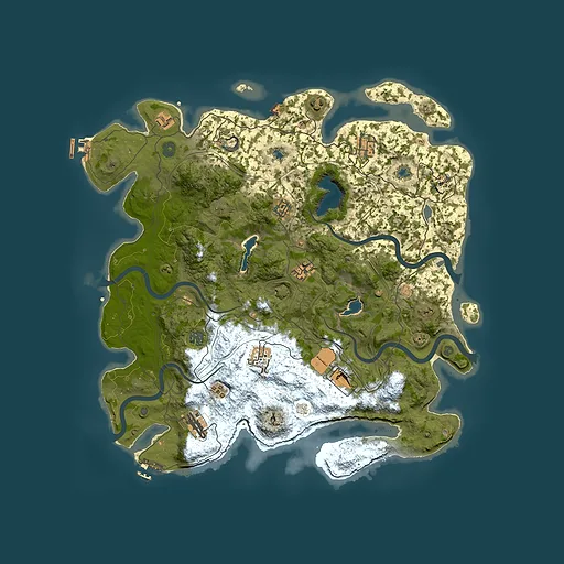 Rust map seed 461455681, 4500x4500m top-down preview