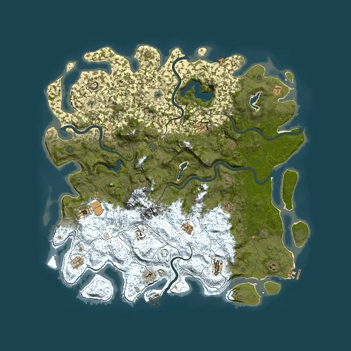 Rust map seed 2118815886, 5500x5500m top-down preview