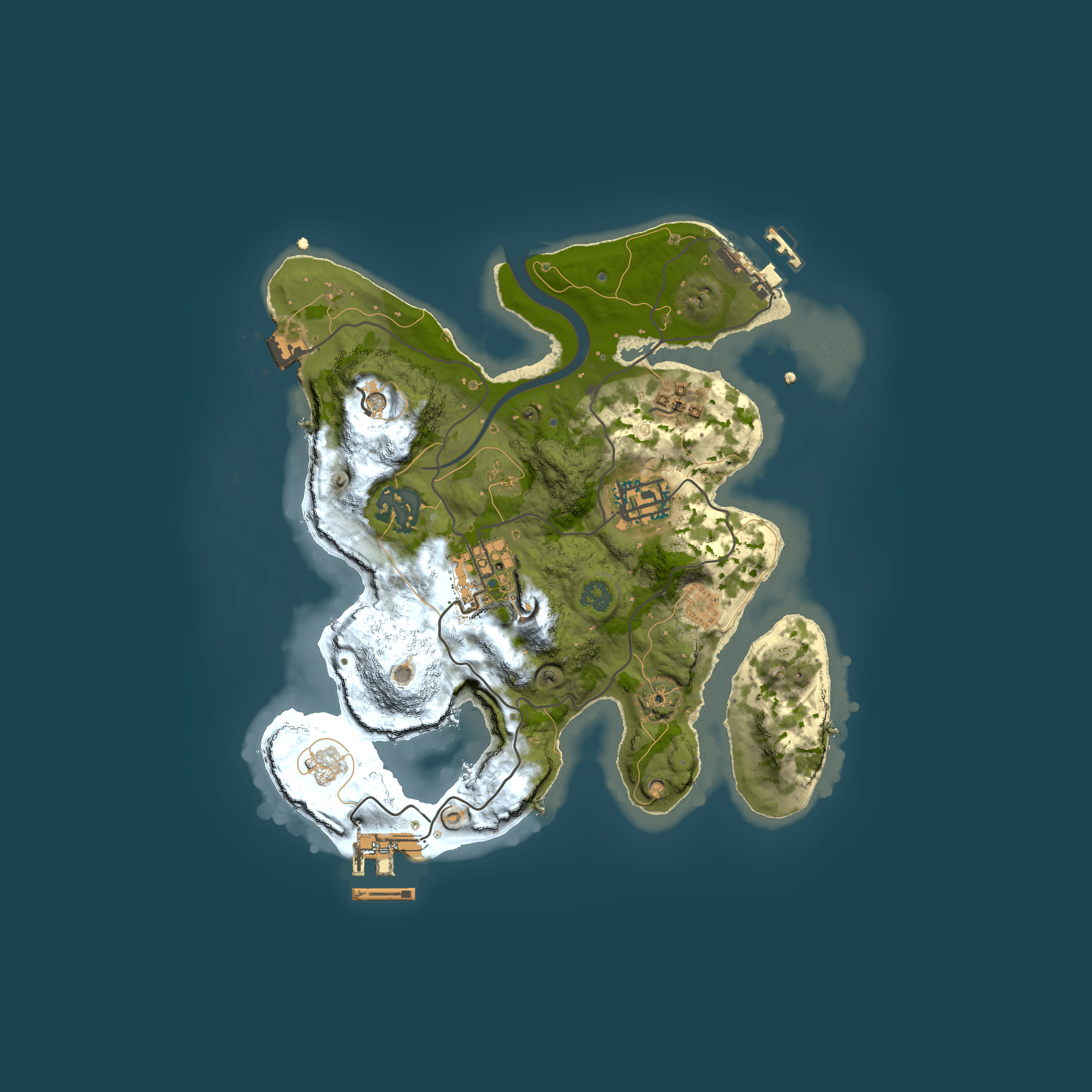 Full top-down render of Rust map seed 531940573, 2500x2500m