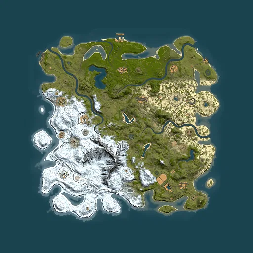 Rust map seed 1265598322, 5000x5000m top-down preview