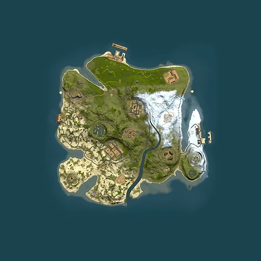 Rust map seed 1309403064, 2500x2500m top-down preview