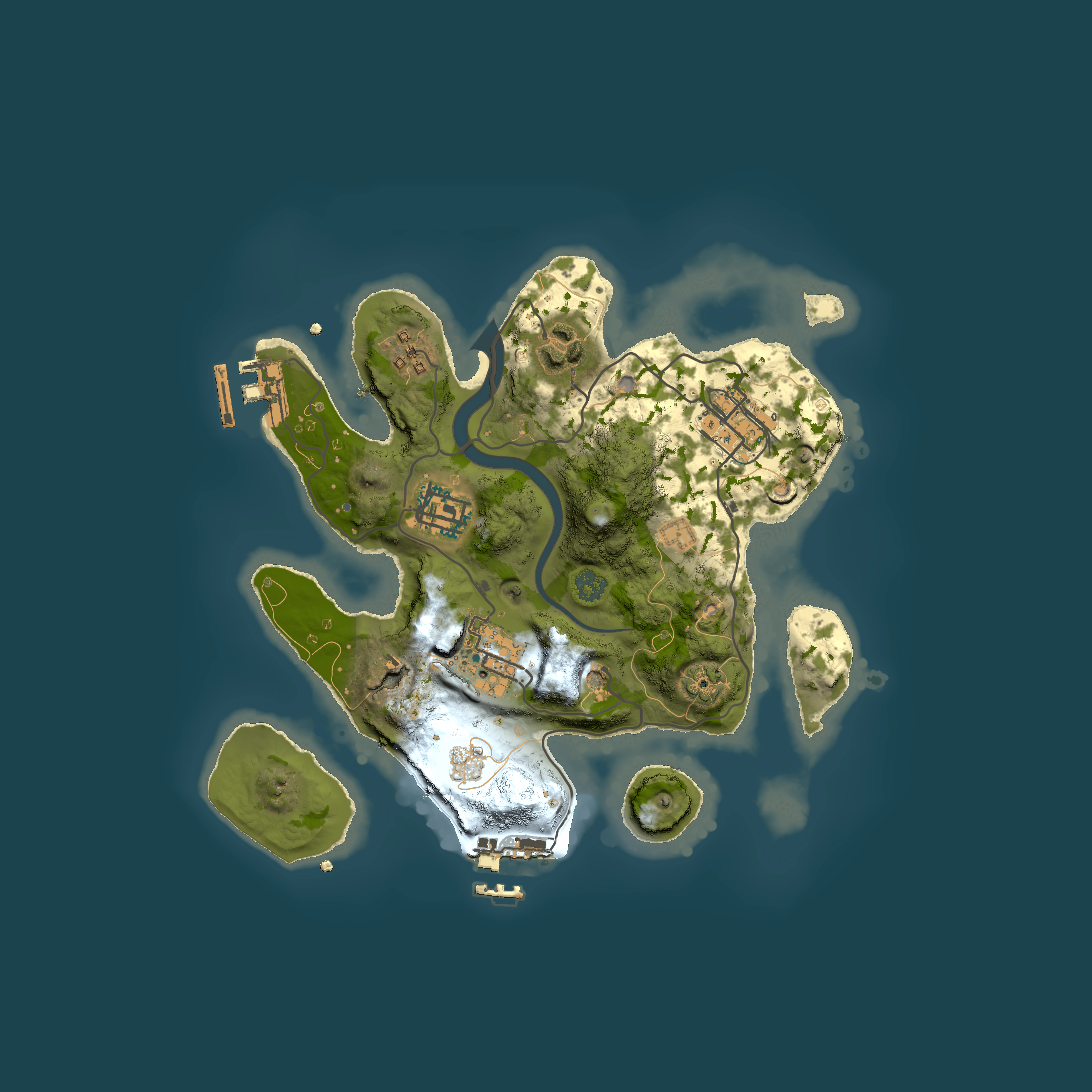 Full top-down render of Rust map seed 1525712792, 2500x2500m