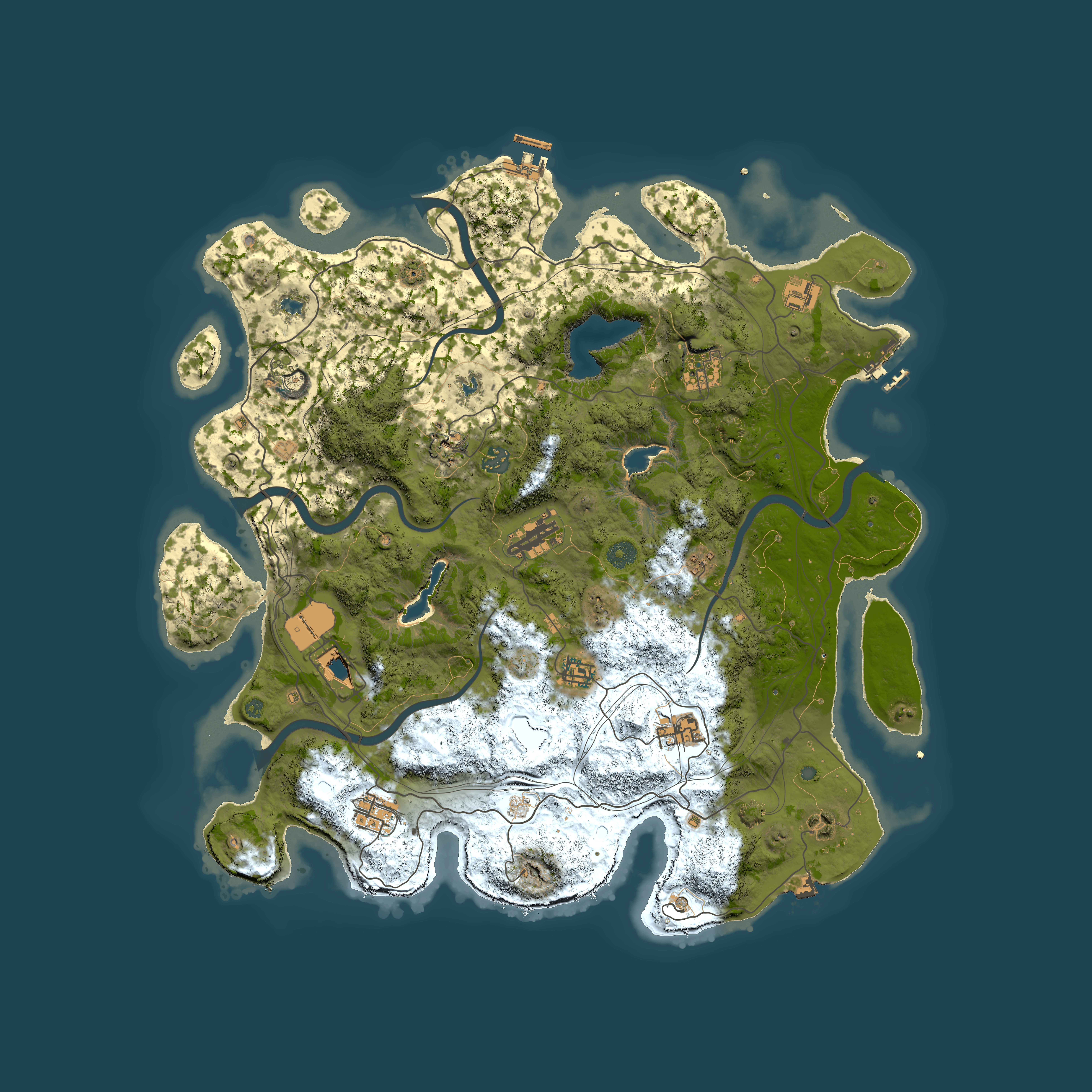 Full top-down render of Rust map seed 2145837230, 4500x4500m