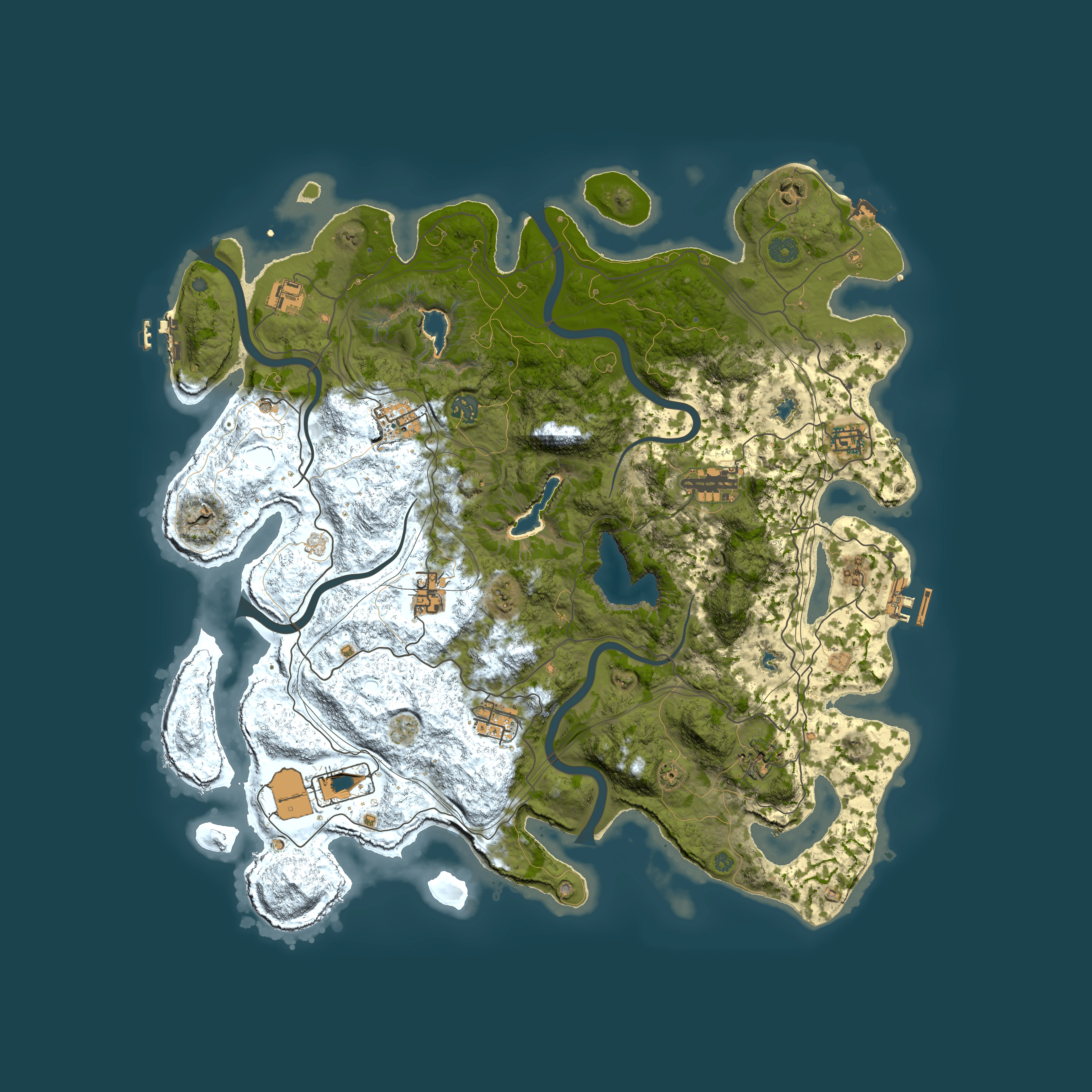 Full top-down render of Rust map seed 1196358319, 4500x4500m