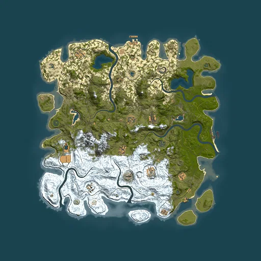 Rust map seed 1380412799, 5000x5000m top-down preview