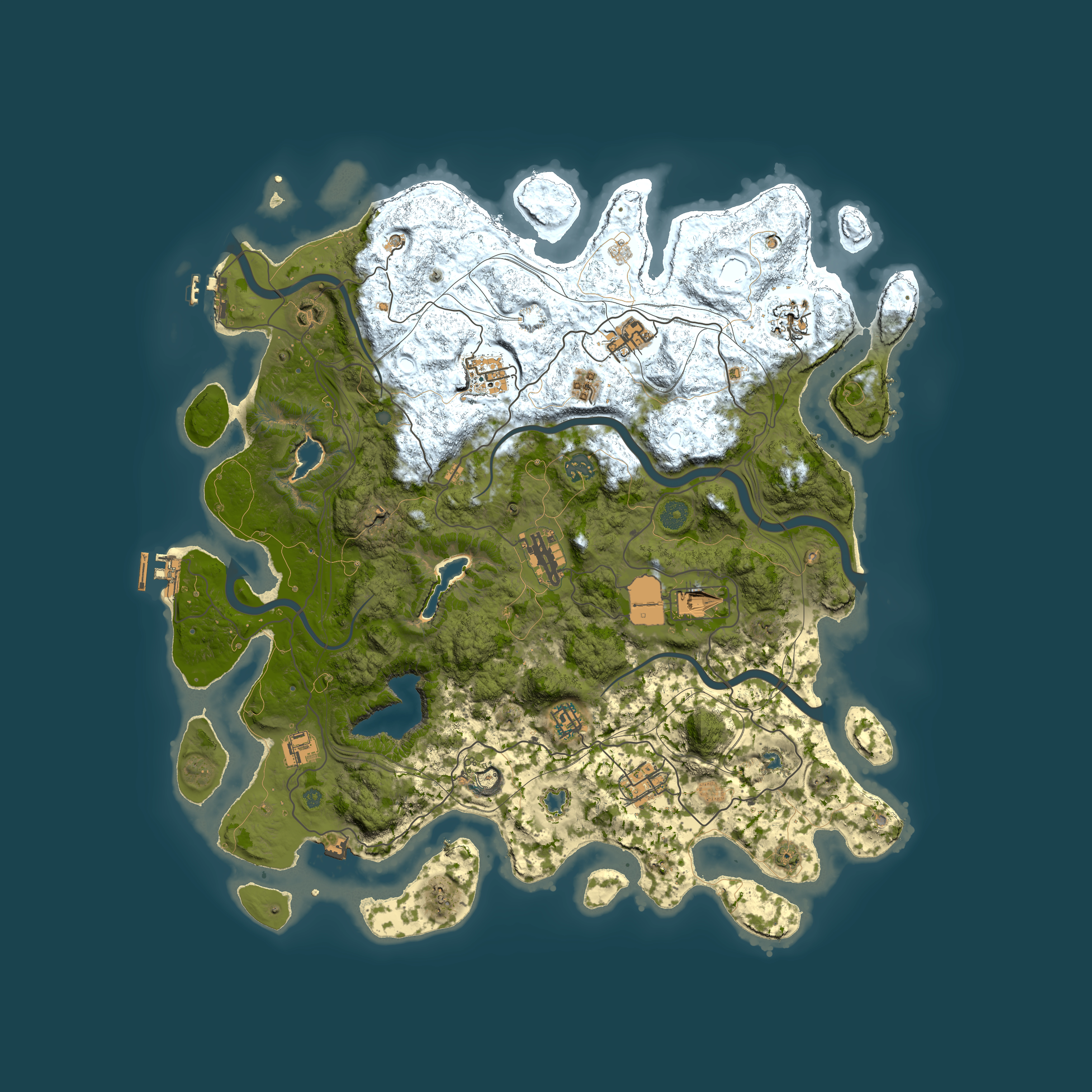 Full top-down render of Rust map seed 243783238, 4500x4500m