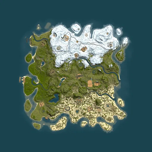 Rust map seed 243783238, 4500x4500m top-down preview