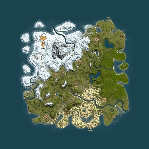 Rust map seed 1594576940, 5000x5000m top-down preview