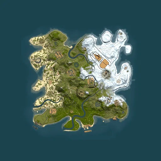 Rust map seed 1778128023, 3500x3500m top-down preview