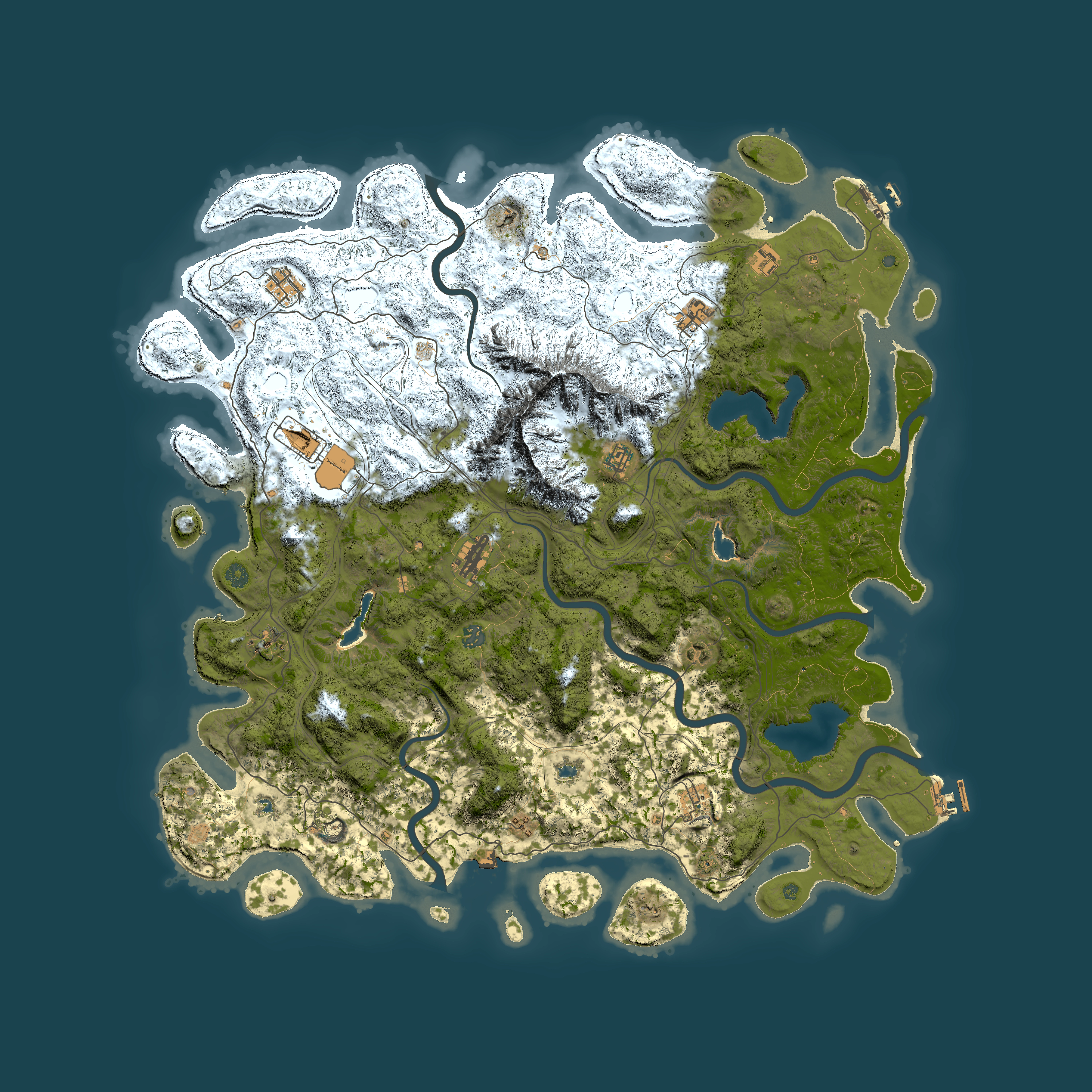 Full top-down render of Rust map seed 325167943, 5500x5500m