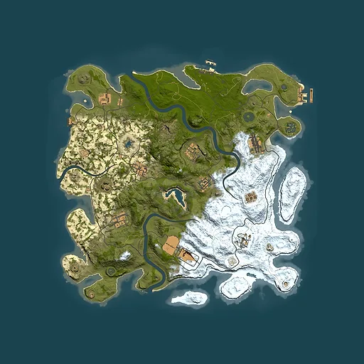 Rust map seed 439035678, 4000x4000m top-down preview