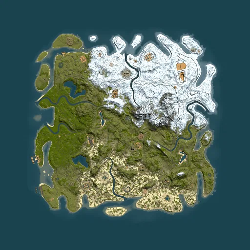 Rust map seed 1091034604, 5500x5500m top-down preview