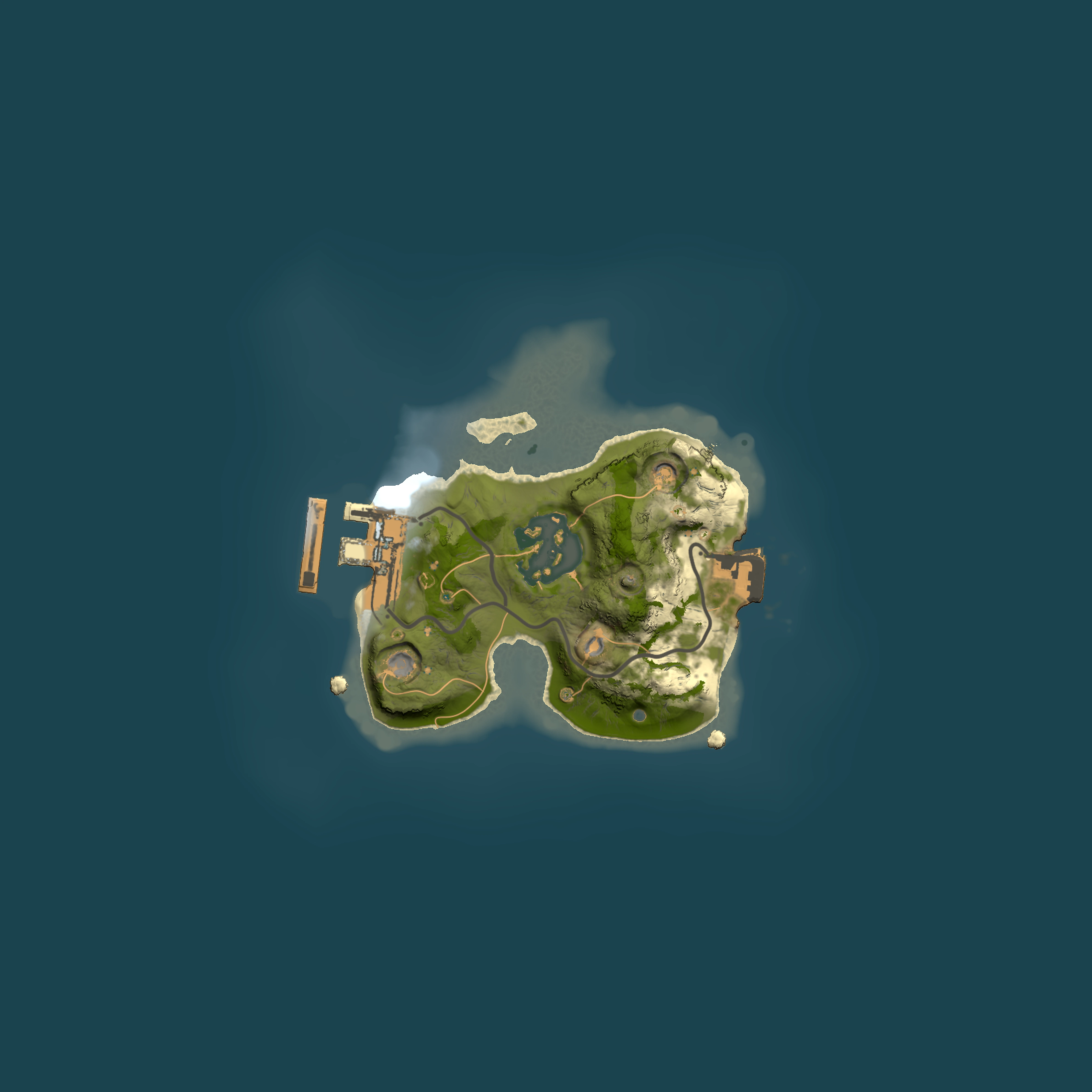 Full top-down render of Rust map seed 280485763, 1500x1500m