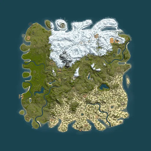 Rust map seed 1673470837, 6000x6000m top-down preview