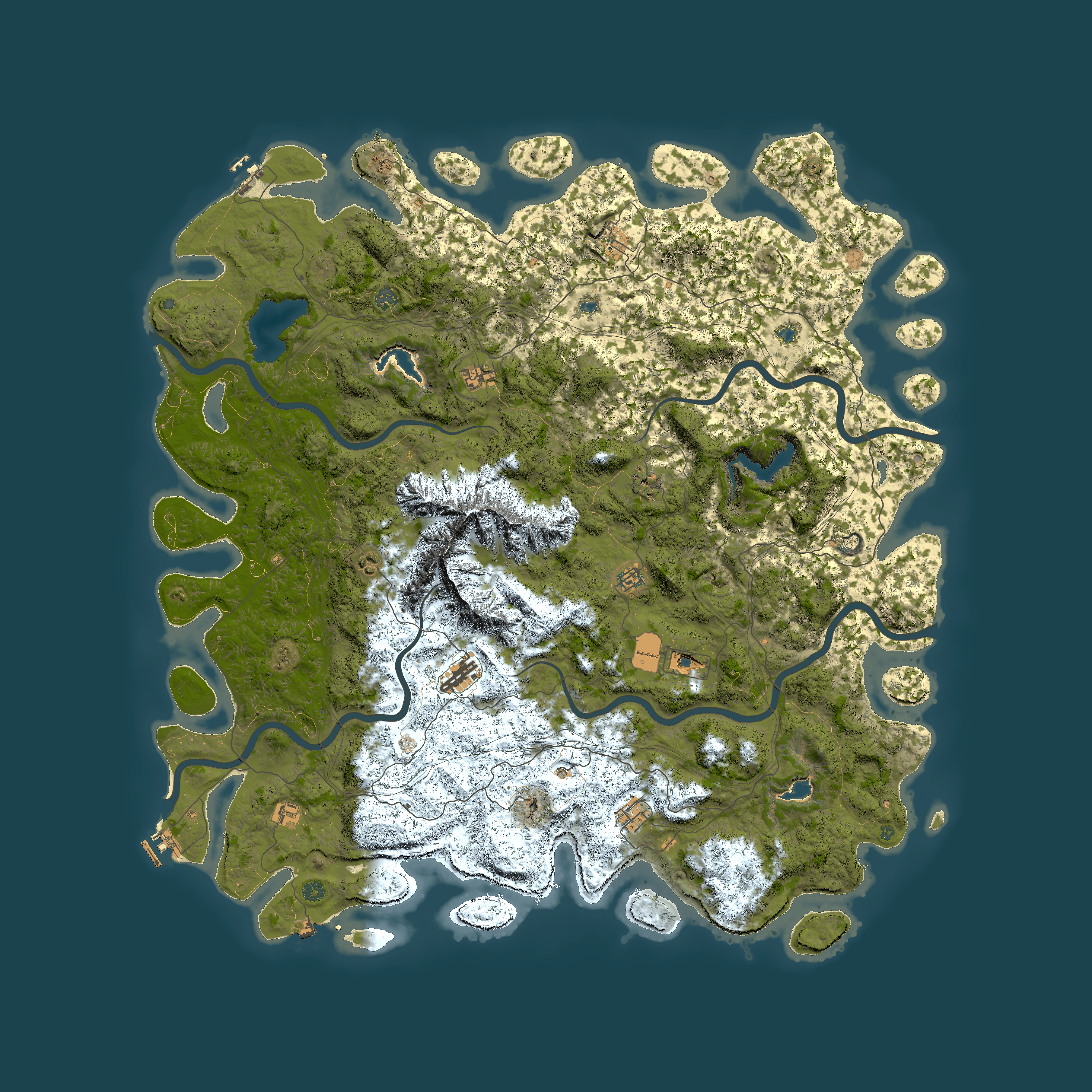 Full top-down render of Rust map seed 287881187, 6000x6000m
