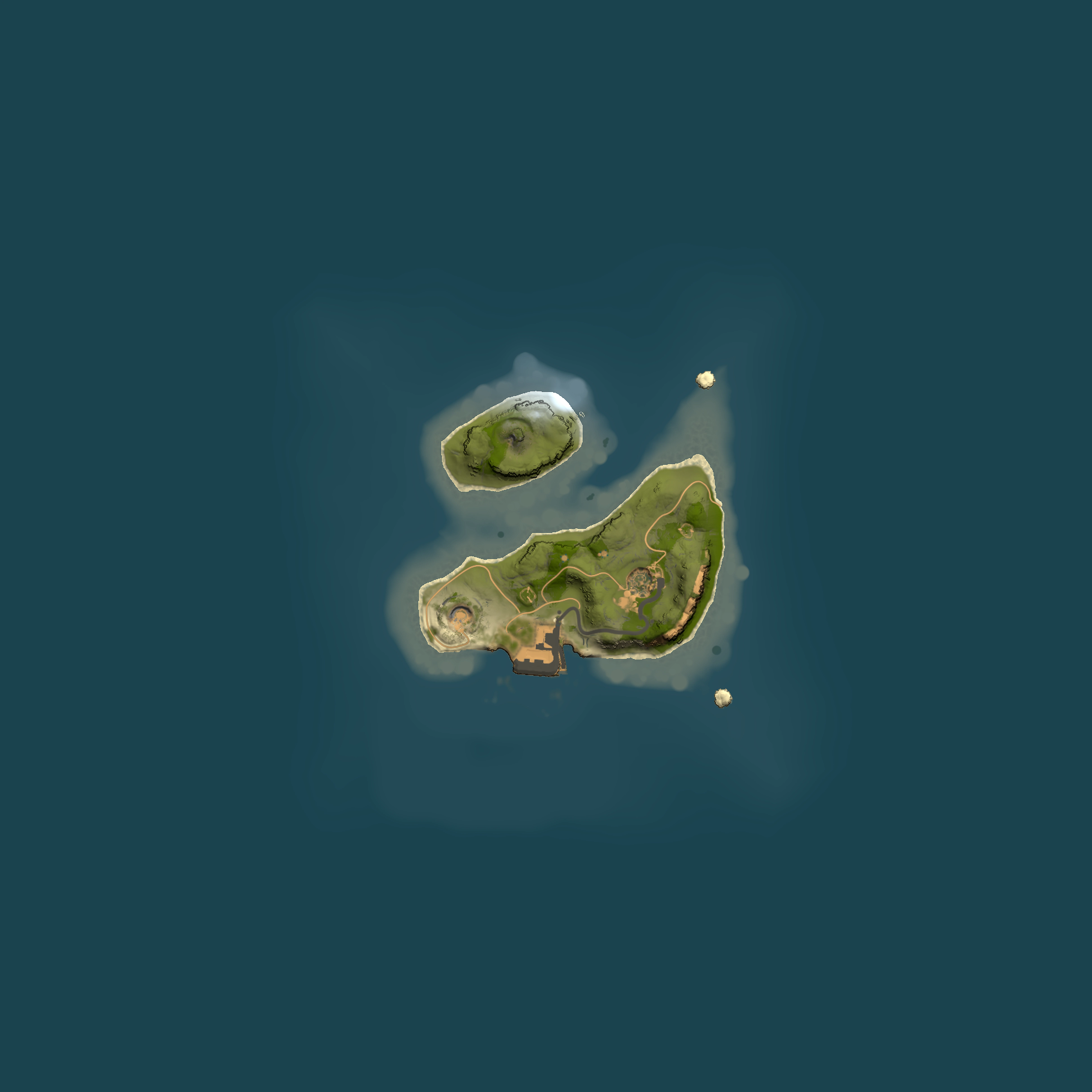 Full top-down render of Rust map seed 1877311365, 1500x1500m