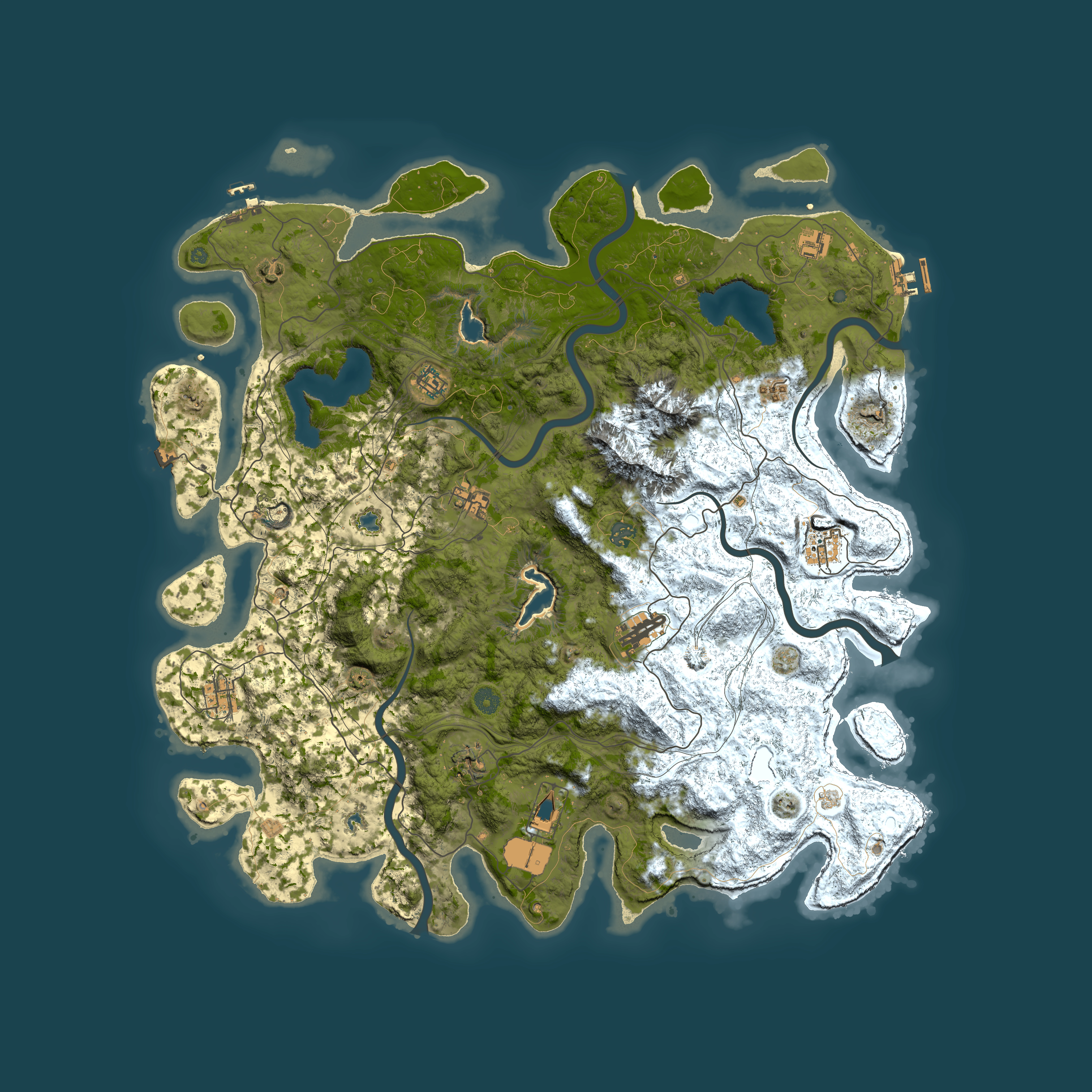 Full top-down render of Rust map seed 637698706, 5000x5000m