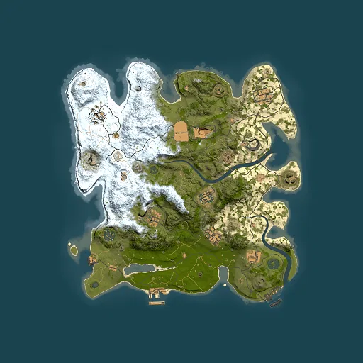 Rust map seed 1453950963, 3500x3500m top-down preview