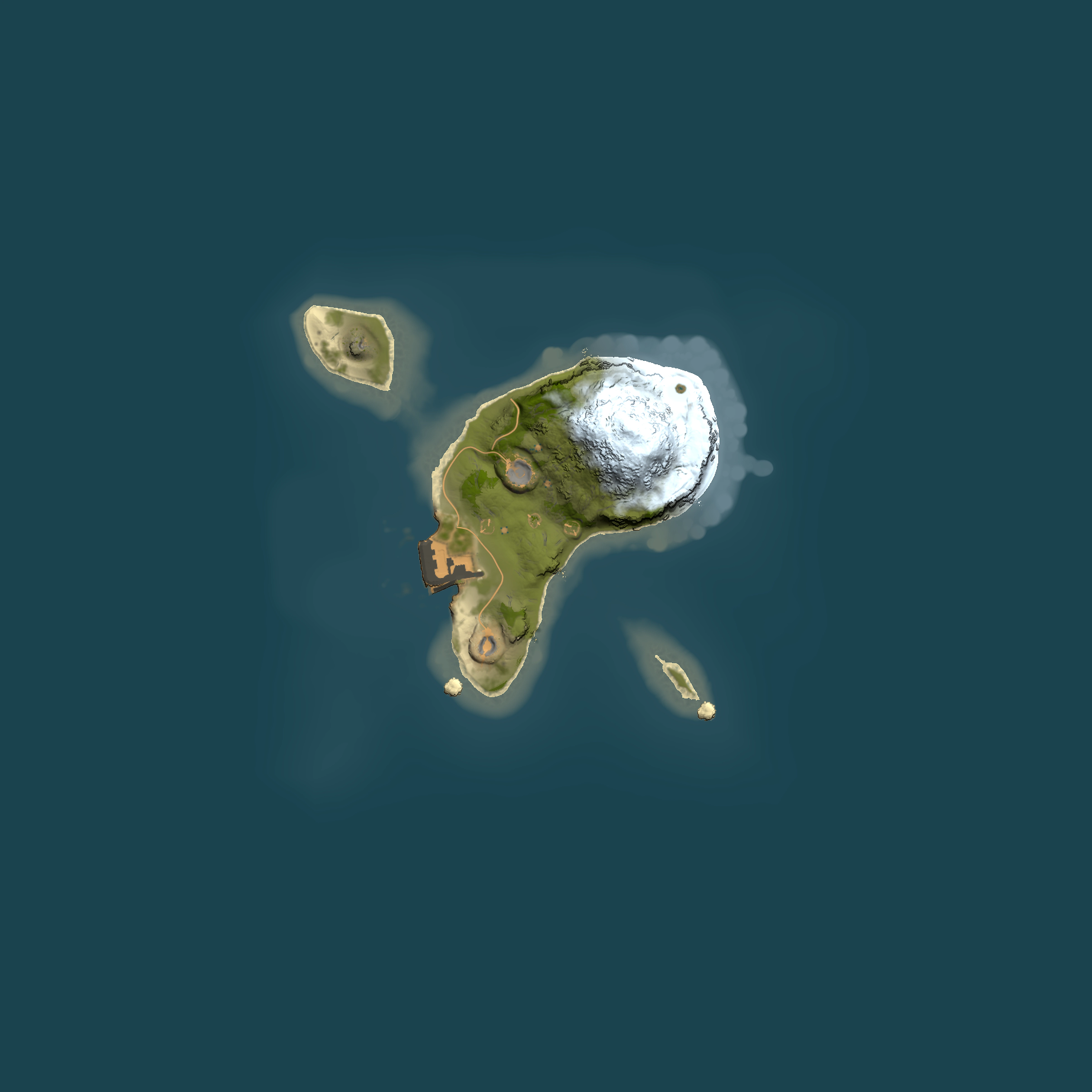 Full top-down render of Rust map seed 94591090, 1500x1500m
