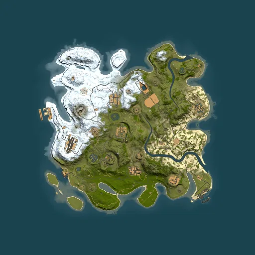 Rust map seed 2016300860, 3500x3500m top-down preview