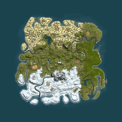 Rust map seed 248173911, 5000x5000m top-down preview