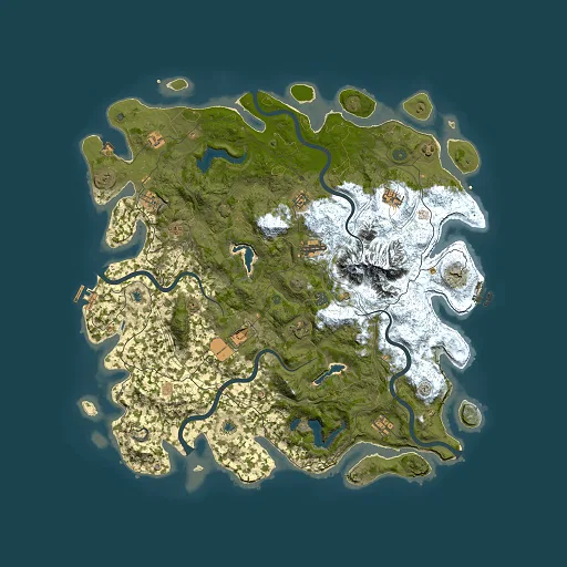Rust map seed 492445003, 5000x5000m top-down preview
