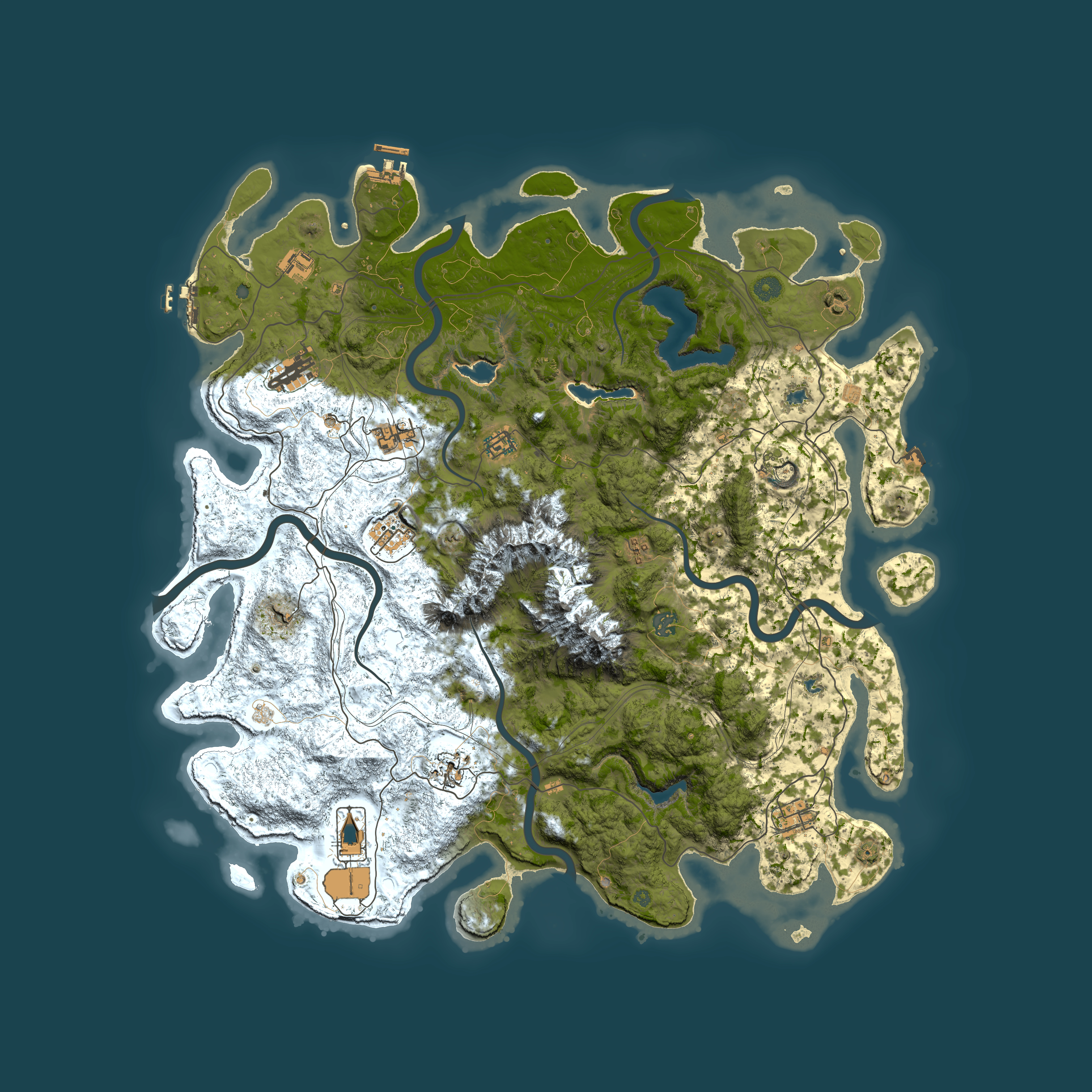 Full top-down render of Rust map seed 1502277232, 5000x5000m