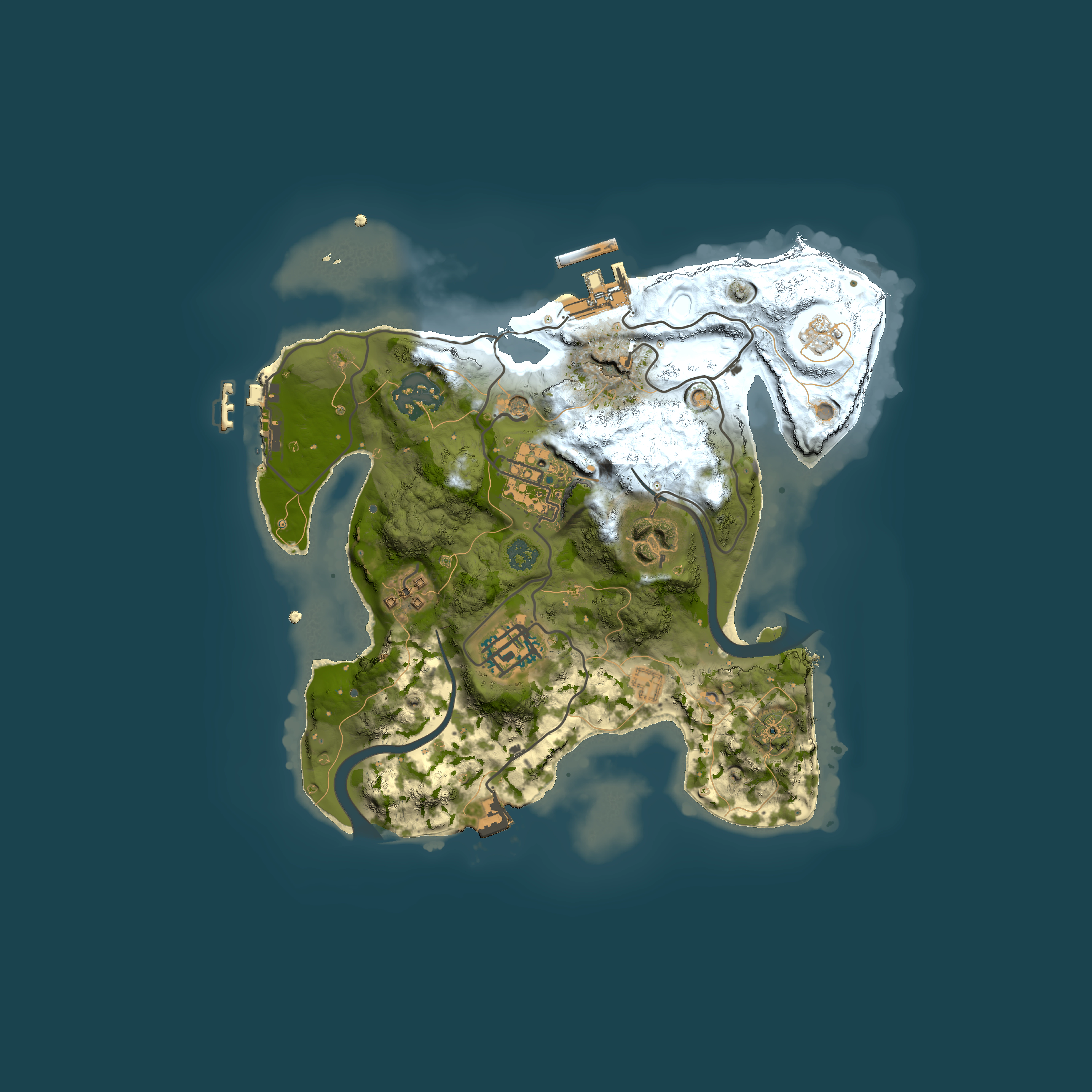 Full top-down render of Rust map seed 855788236, 2500x2500m