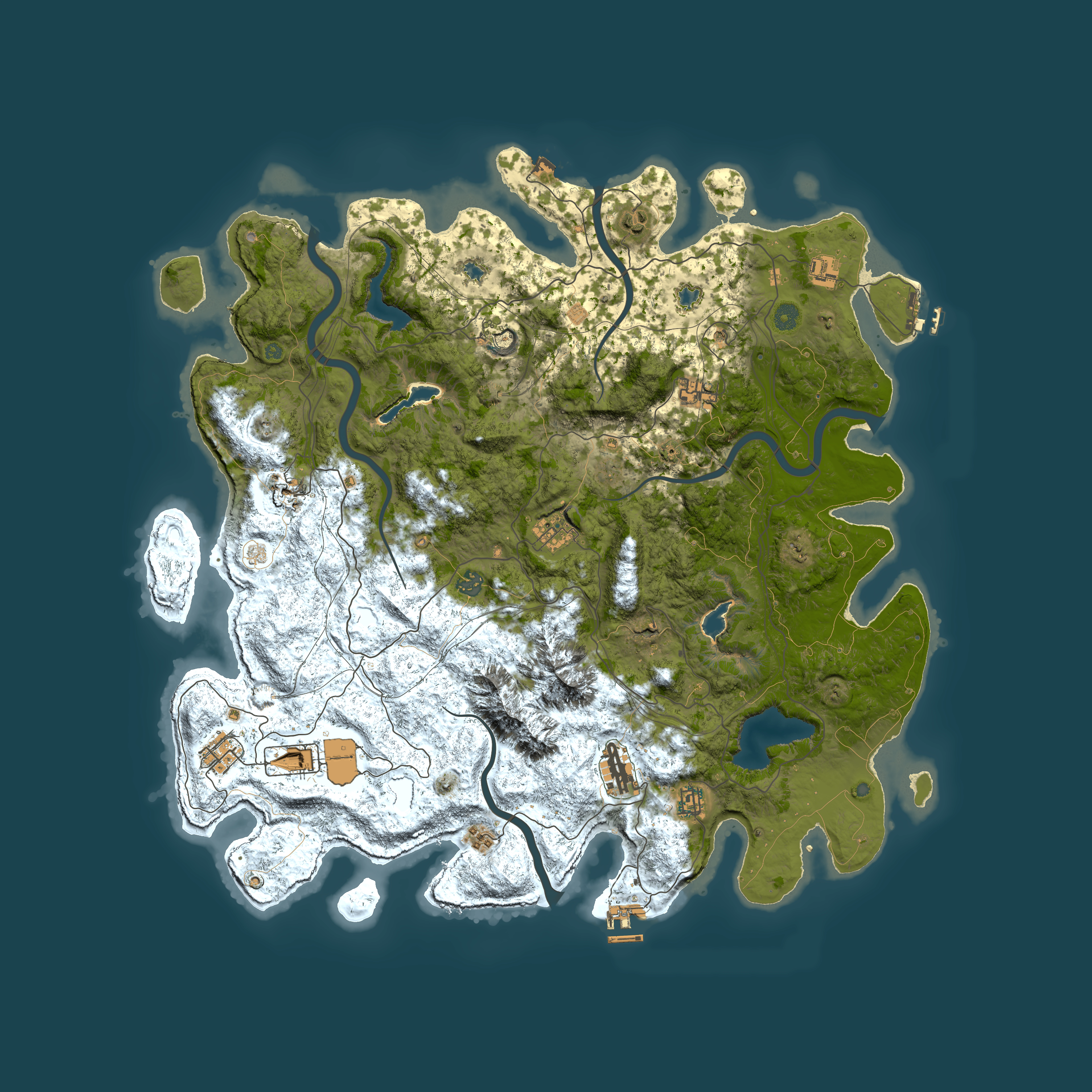 Full top-down render of Rust map seed 715378438, 5000x5000m