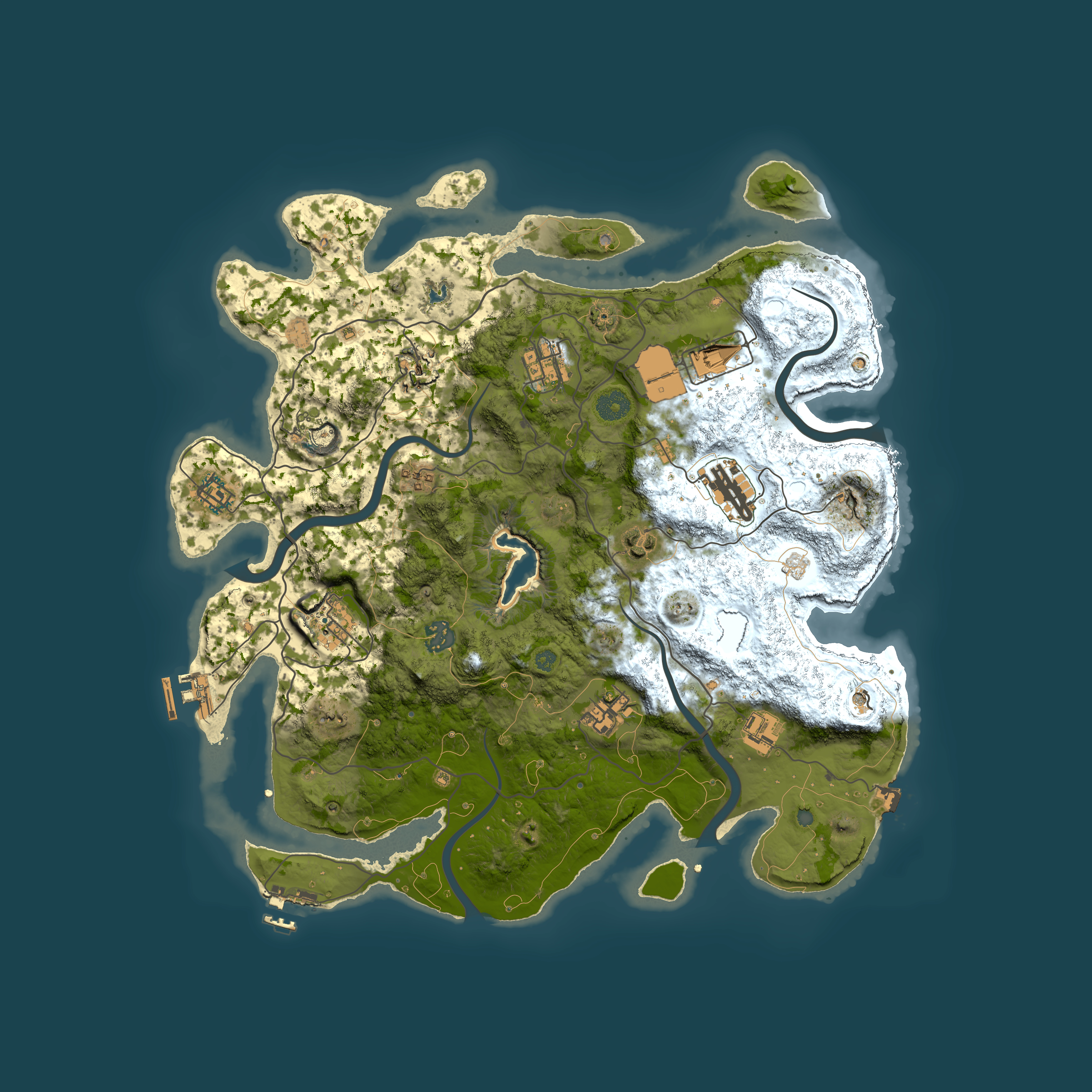 Full top-down render of Rust map seed 514043047, 4000x4000m