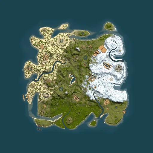 Rust map seed 514043047, 4000x4000m top-down preview
