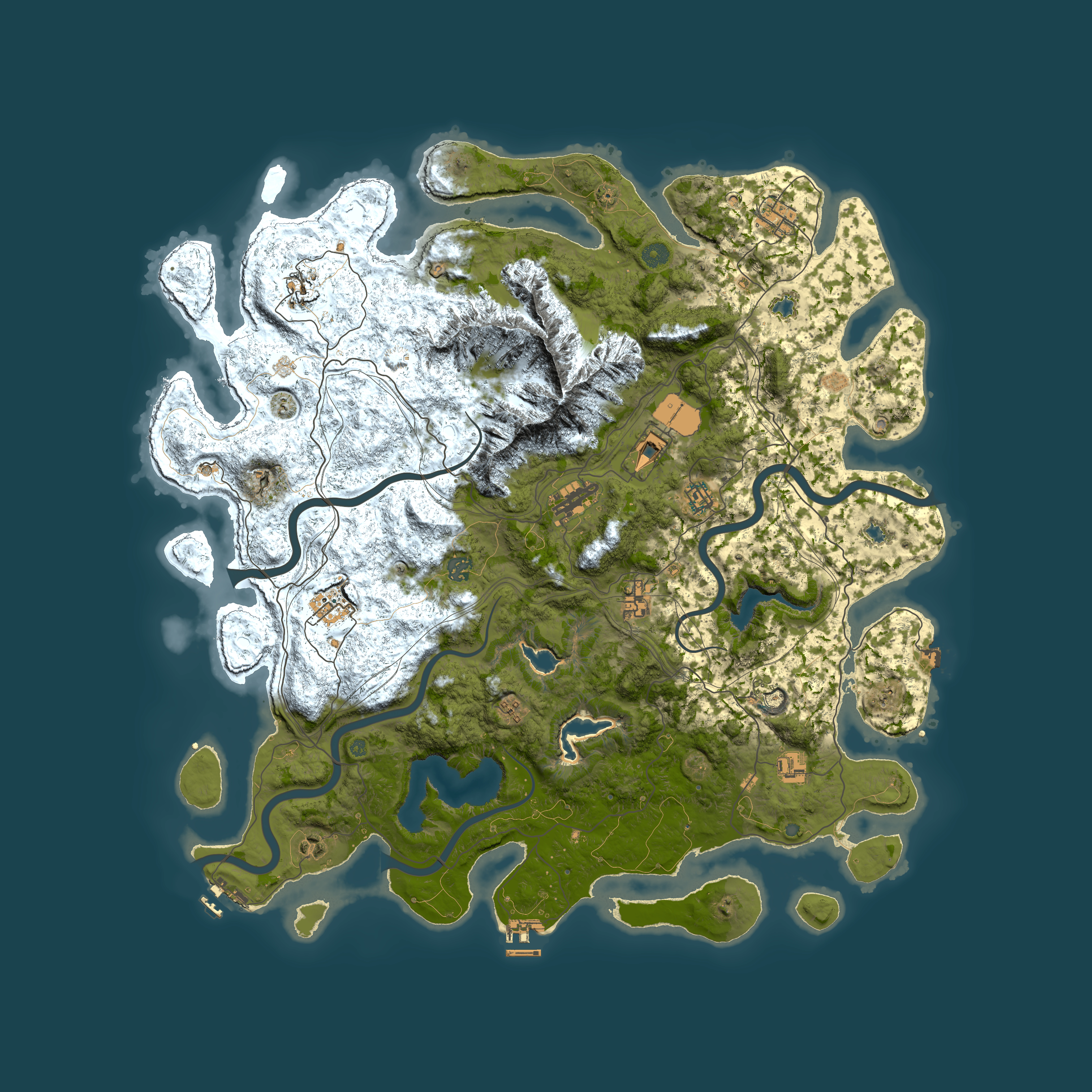 Full top-down render of Rust map seed 1926096215, 5000x5000m