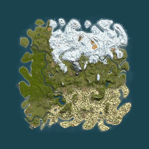 Rust map seed 911060363, 6000x6000m top-down preview