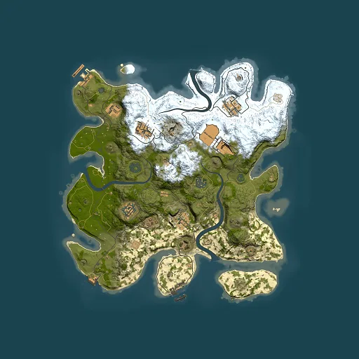 Rust map seed 1858650110, 3500x3500m top-down preview