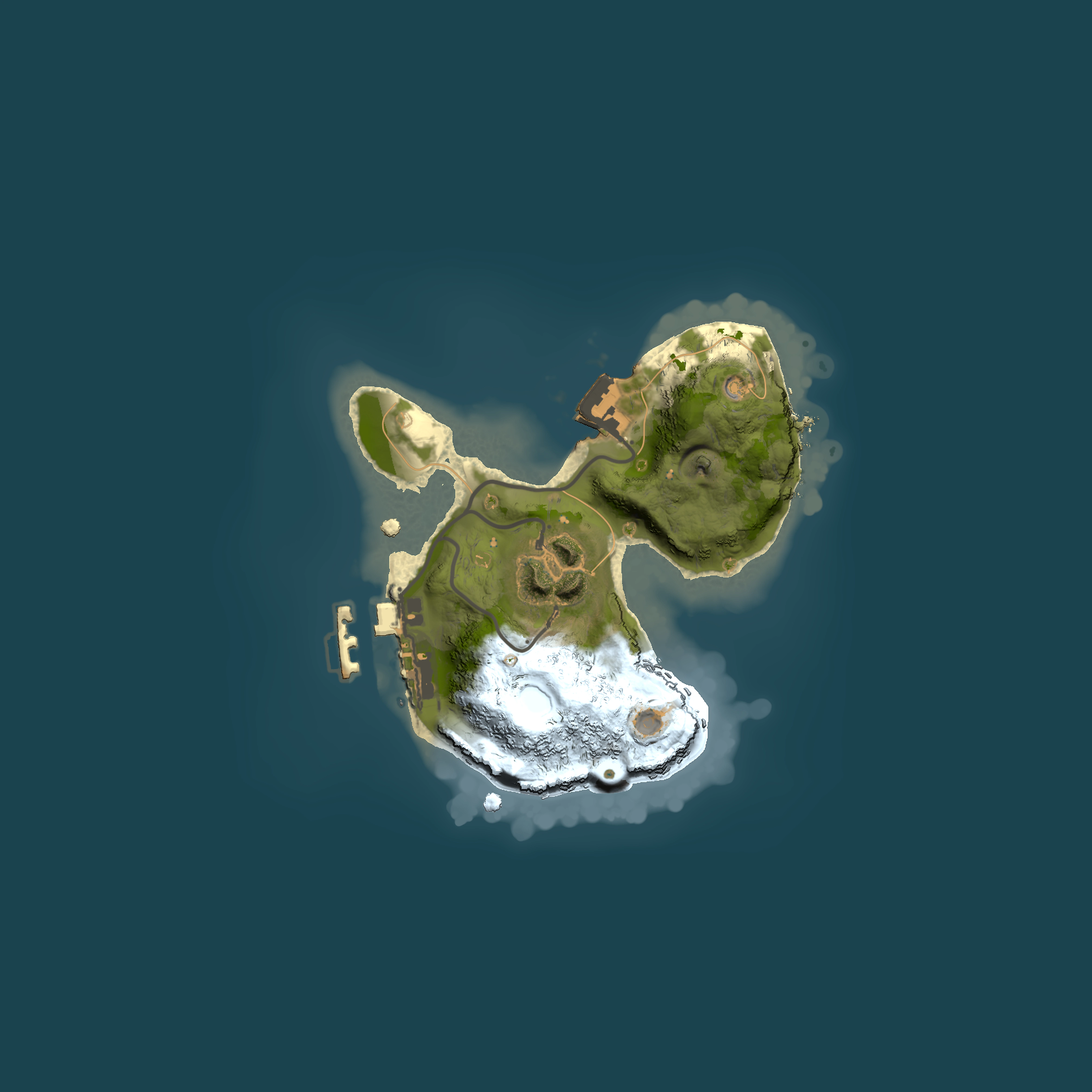 Full top-down render of Rust map seed 1170076961, 1500x1500m