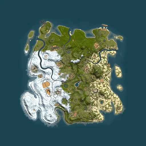 Rust map seed 1332401001, 4000x4000m top-down preview