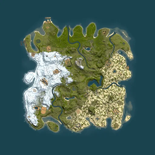 Rust map seed 905624828, 4500x4500m top-down preview