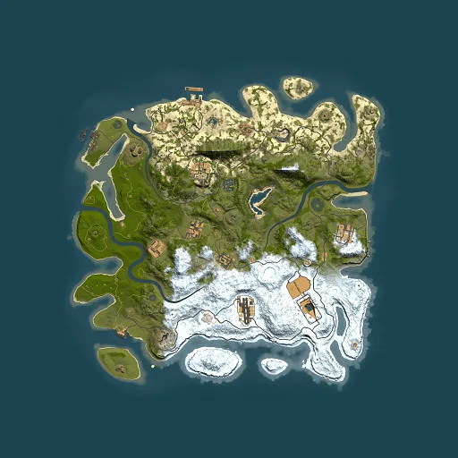Rust map seed 1609124850, 4000x4000m top-down preview