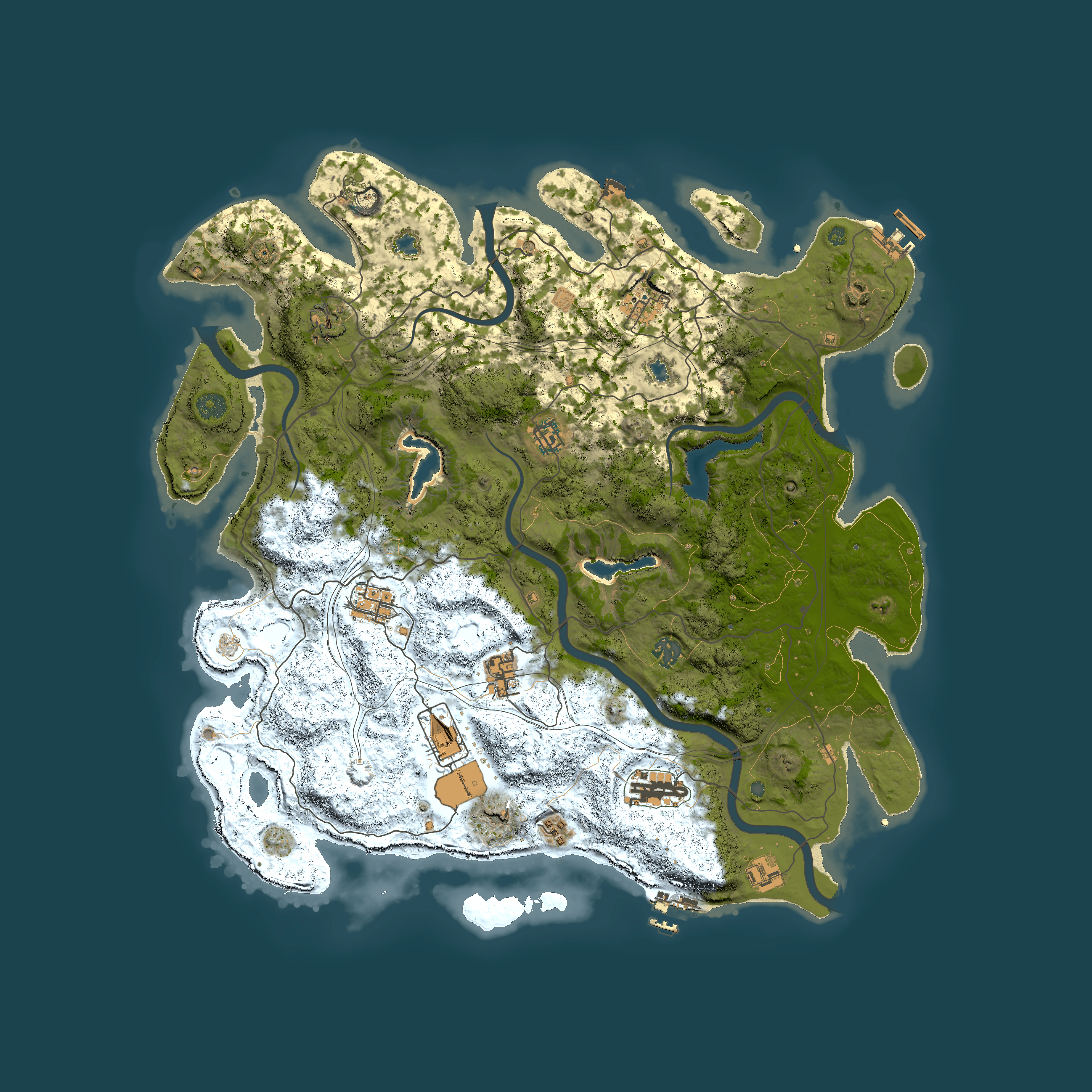 Full top-down render of Rust map seed 1018636795, 4500x4500m